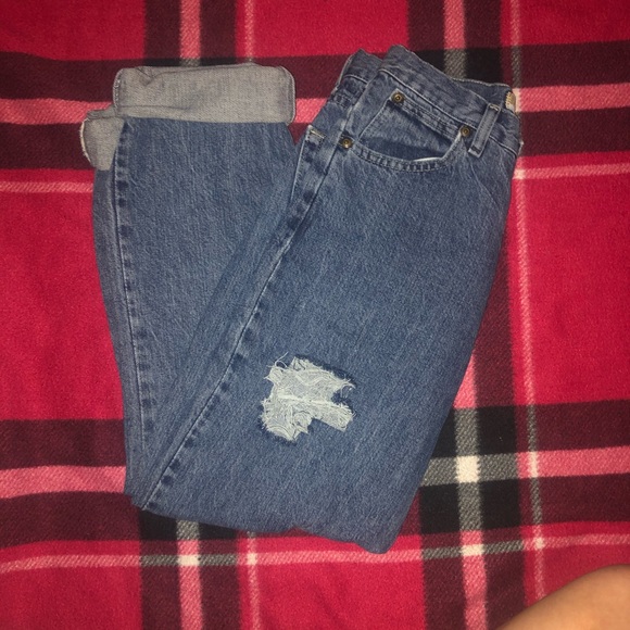 ✨Hand Distressed Jeans ✨ - Picture 2 of 6